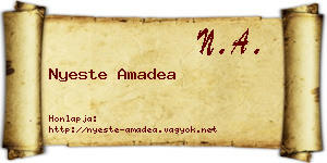 Nyeste Amadea névjegykártya